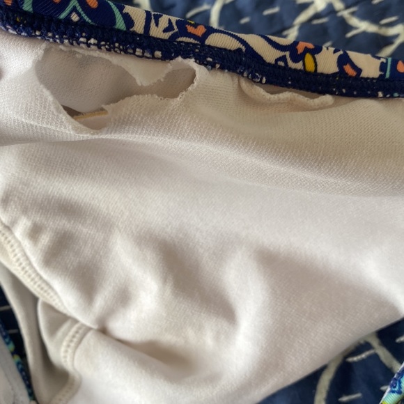 Blue Tile Print One Piece Swimsuit - Picture 5 of 5